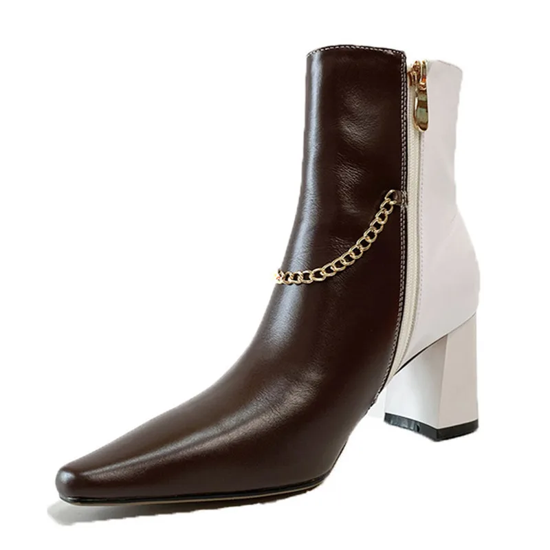 Ботинки Martin Классические ботинки на высоком каблуке с металлическим украшением