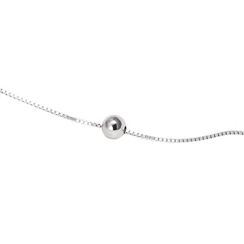 

Adzuki Bean Necklace Sterling Silver 925 Cold Wind Simple Japanese and Korean Girls Mini Small Round Bead Pendant Gift