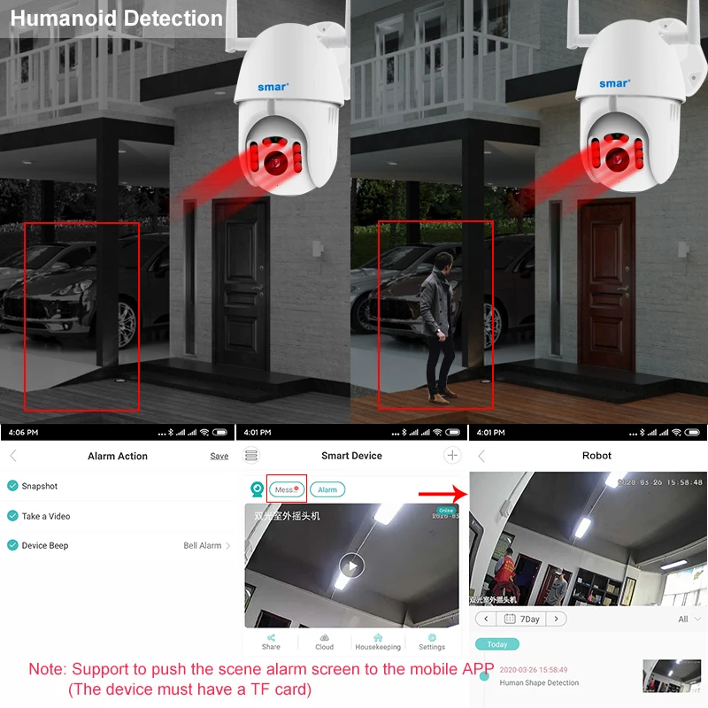 IP камера видеонаблюдения Smar H.265X 1080p 2 МП Wi Fi|Камеры видеонаблюдения| |