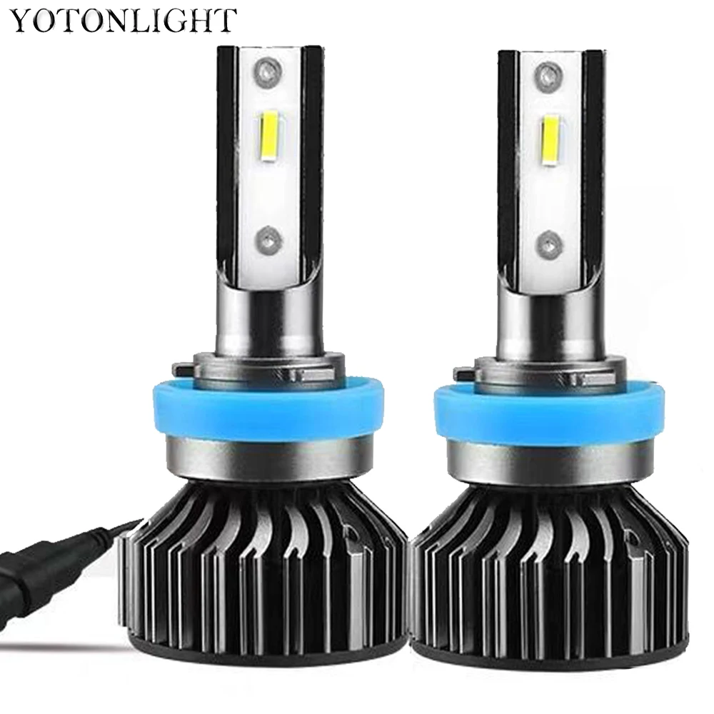 YOTONLIGHT 2 x H1 Светодиодная лампа H11 100W 12000lm H7 Светодиодная лампа колба в виде лампады h4 светодиодные лампы фар автомобиля 9006 Hb4 Led 9005 Hb3 H8 H9 9012 CSP 6000K