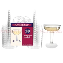 Вечерние свадебные принадлежности, 120 мл прозрачная посуда для коктейлей/шампанского пластиковые бокалы Маргарита, 500/шт