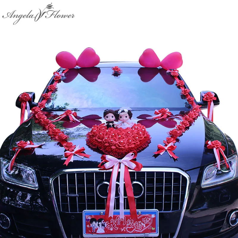 Креативный 1 Набор Свадебные украшения для автомобиля цветы тема романтический