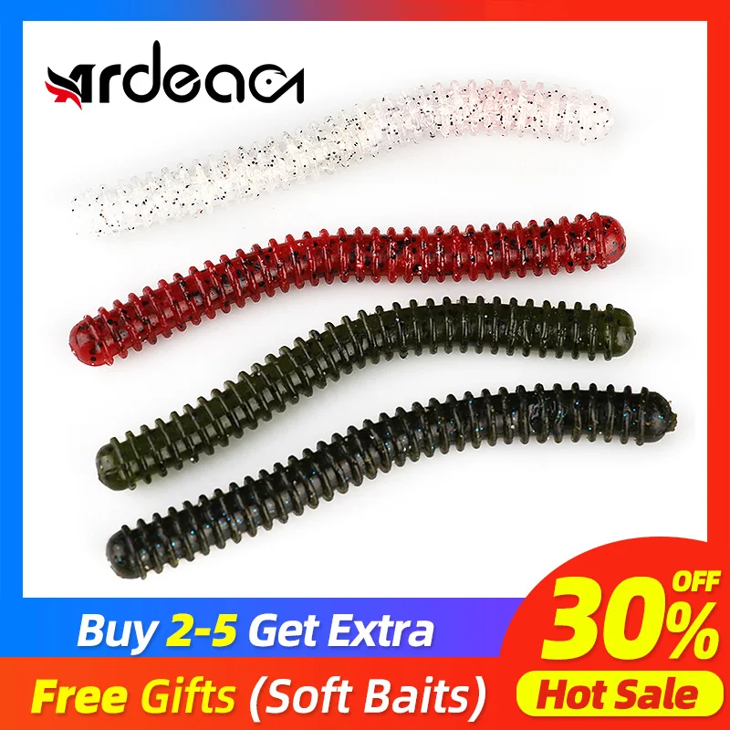 

ARDEA 6pcs soft plastic lure worm lure 10cm 6.3g soft bait lure silicone lure perch lure Striped worm soft fishing lure