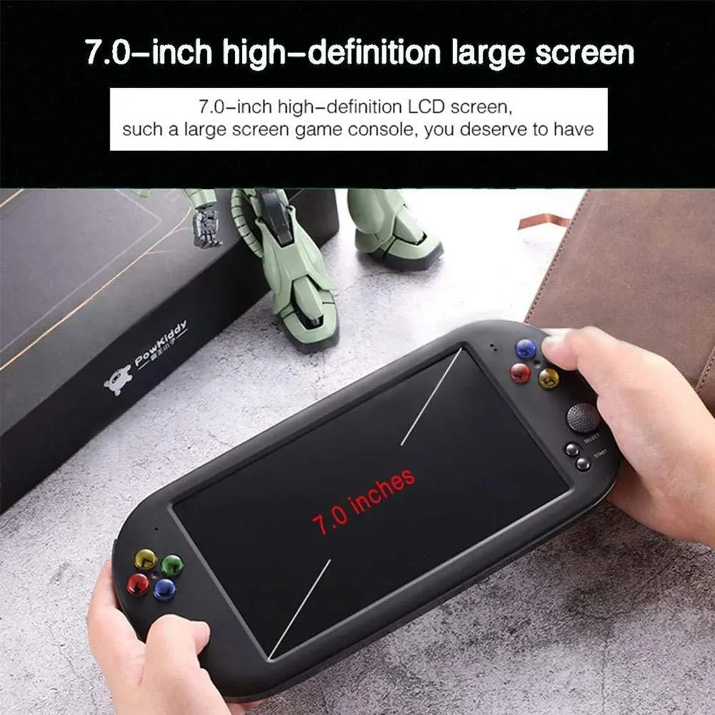 X16 7 дюймов Ретро Классическая игровая консоль ручной портативный 1300 Встроенные игры цветной экран дисплей игровой плеер