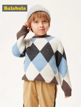 

Balabala Boys sweater baby sweater autumn and winter 2019 new children's clothing sweater retro pullover