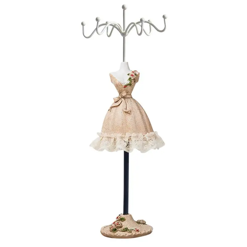 Fashion Jewelry Display Rack Rotatable Elegant Jewelry Stand Mannequin Jewelry Holder Necklace Bracelet Anklet Display Storage