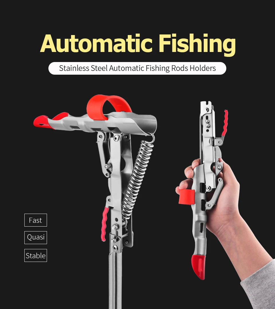 Automatic Fishing Rod Holder Stainless Steel Foldable Fishing Pole