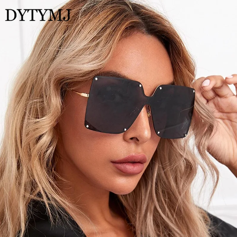 

DYTYMJ Rimless Sunglasses Women Vintage Oversized Sunglasses for Women High Quality Alloy Frame Sunglasses Women Gafas De Sol