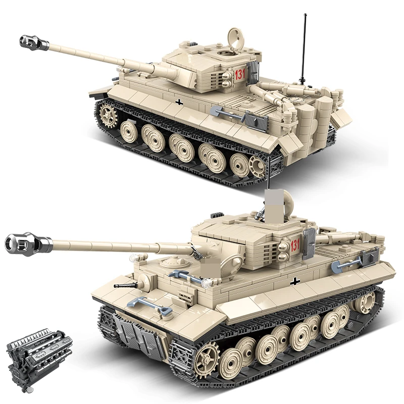 1018pcs Ww2 Tiger 131 Heavy Tank City Military German Tank Building Blocks Bricks Soldier Amry Weapon Figures Gifts For Children Blocks Aliexpress