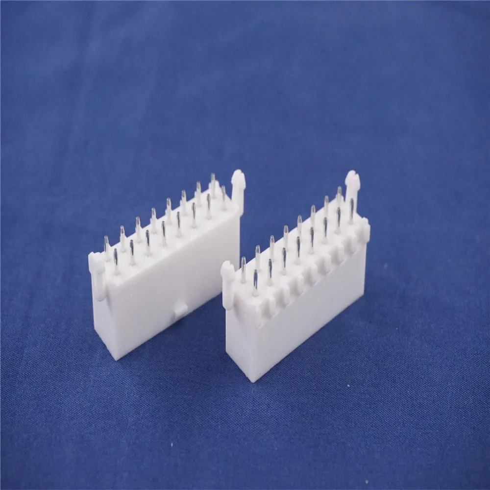 50pcs 4.14 mm Male Header 16 pin 2x8 0.163" Straight Through Hole Cross Mini Universal Mate-N-Lok 794068-0 Shrouded 4 Walls