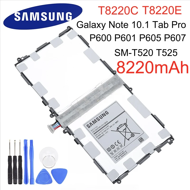 Оригинальный аккумулятор T8220C T8220E 8220 мАч для Samsung GALAXY Note 10 1 Tab Pro P600 P601 P605