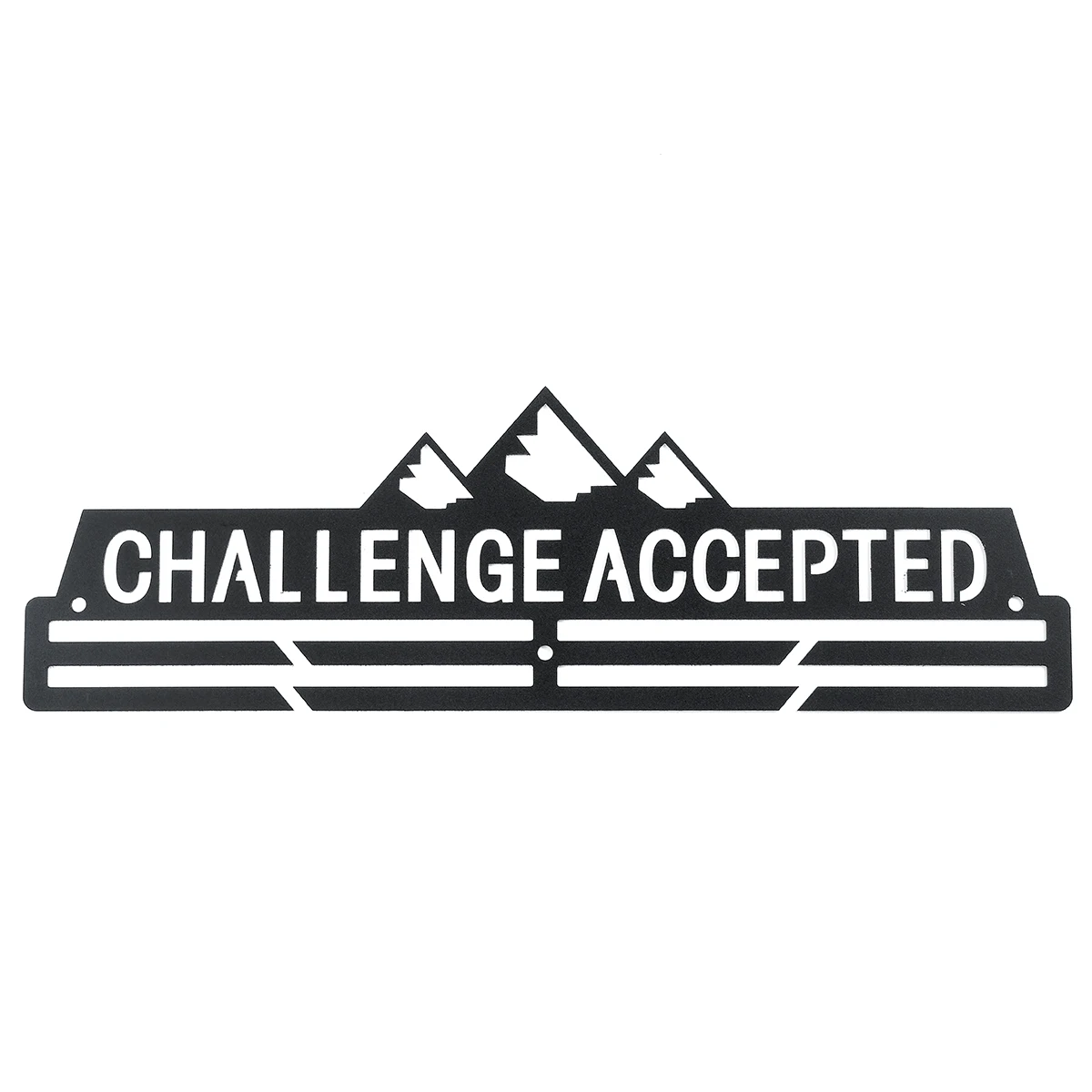 Challenge Accepted Вешалка для медалей, держатель для спортивных медалей, Креативы, проволока из нержавеющей стали, вешалка для медалей, для бега, плавания, спортзала, подарок, Декор - Цвет: Challenge Accepted