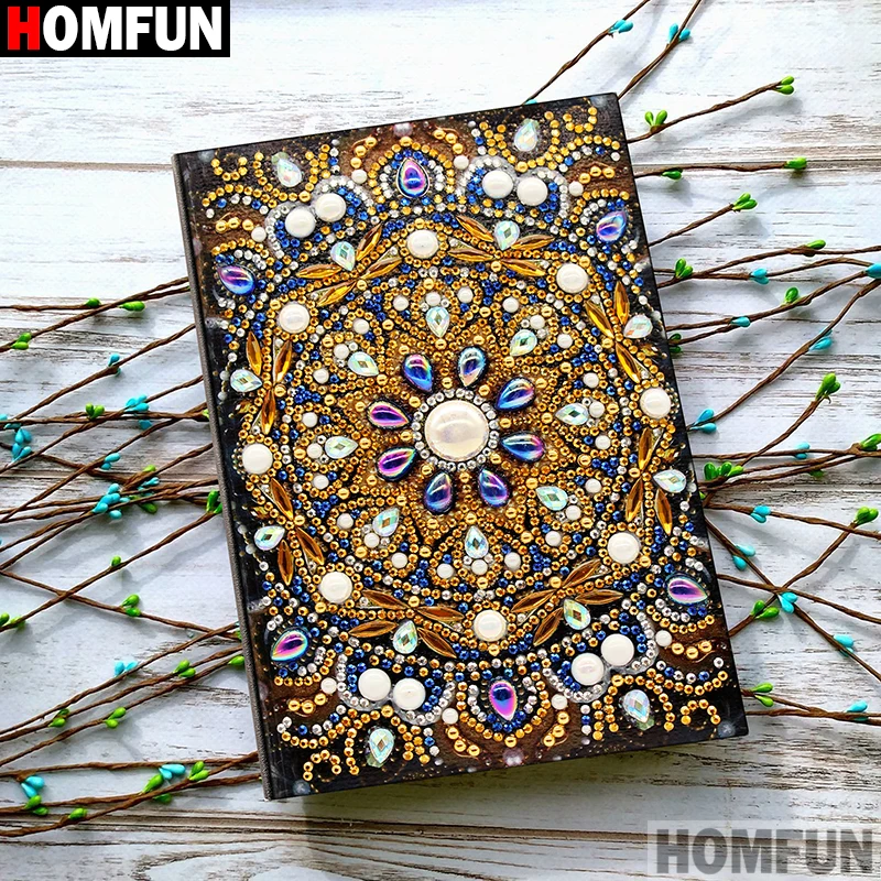 HOMFUN A5 блокноты 5D DIY алмазная живопись специальная форма Дневник Книга Алмазная вышивка крестиком Стразы Декор подарок