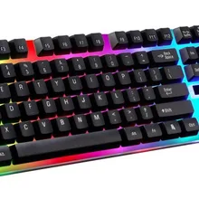 Стиль ZHUIGUANGBAO G21 USB компьютерная Проводная клавиатура блестящая игра Подвеска машинное оборудование на ощупь клавиатура