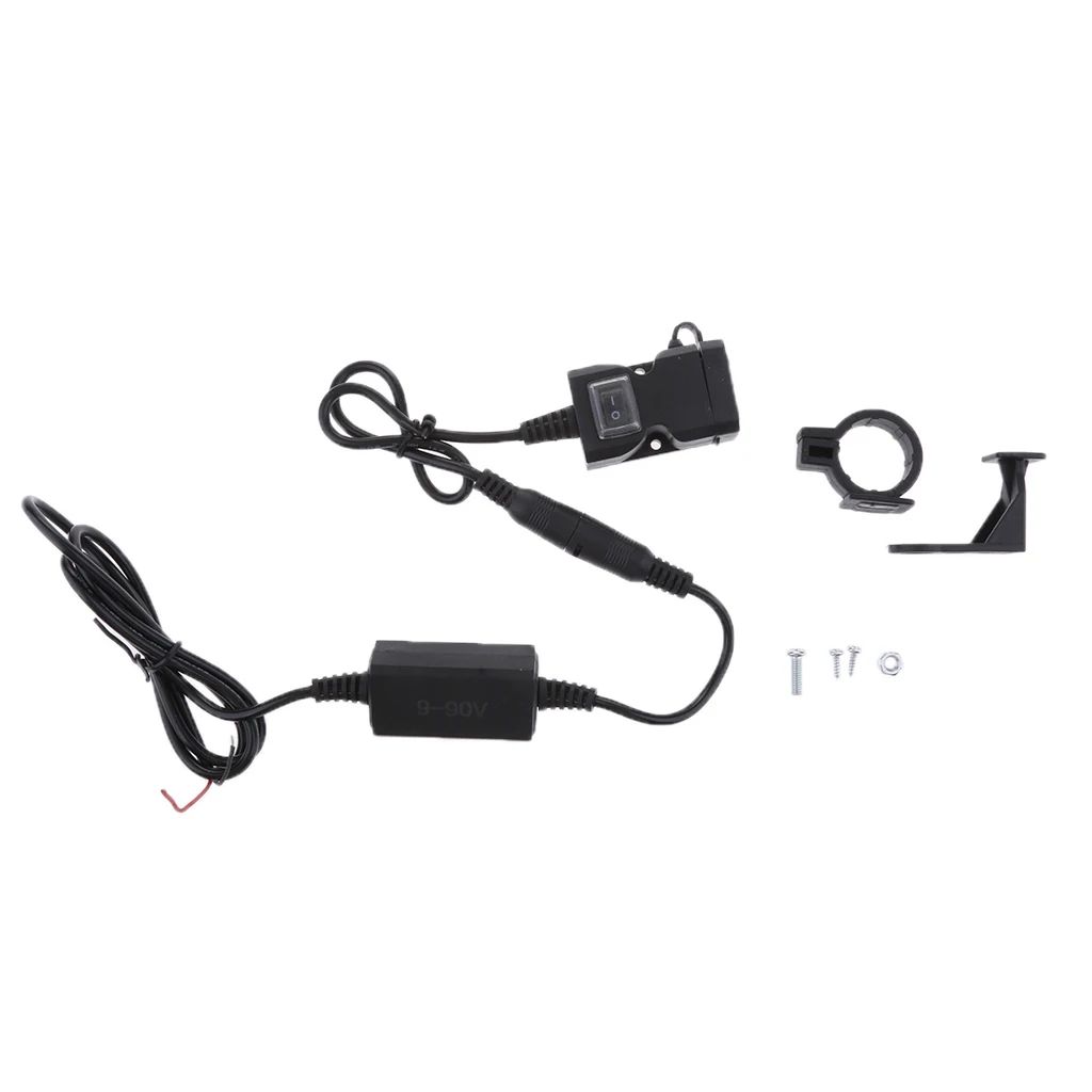 USB порт питания зарядное устройство для 9-90V мотоцикл Скутер телефон gps