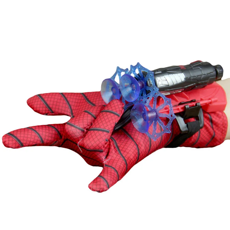 Disney juguetes de Spiderman de plástico Cosplay guante de Spiderman juego de iniciador con la caja Original divertido juguetes para cumpleaños para niños regalos