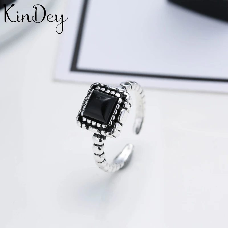 Kindey, роскошный бренд, 925 пробы, серебряные, квадратные кольца для женщин, влюбленных, девушек, подарки, свадебные украшения
