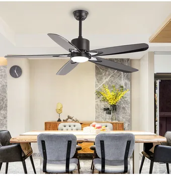 

Indoor Ceiling Fan light with remote control Brushed Nickel Fans 55 inch 220v silence good sleep silent