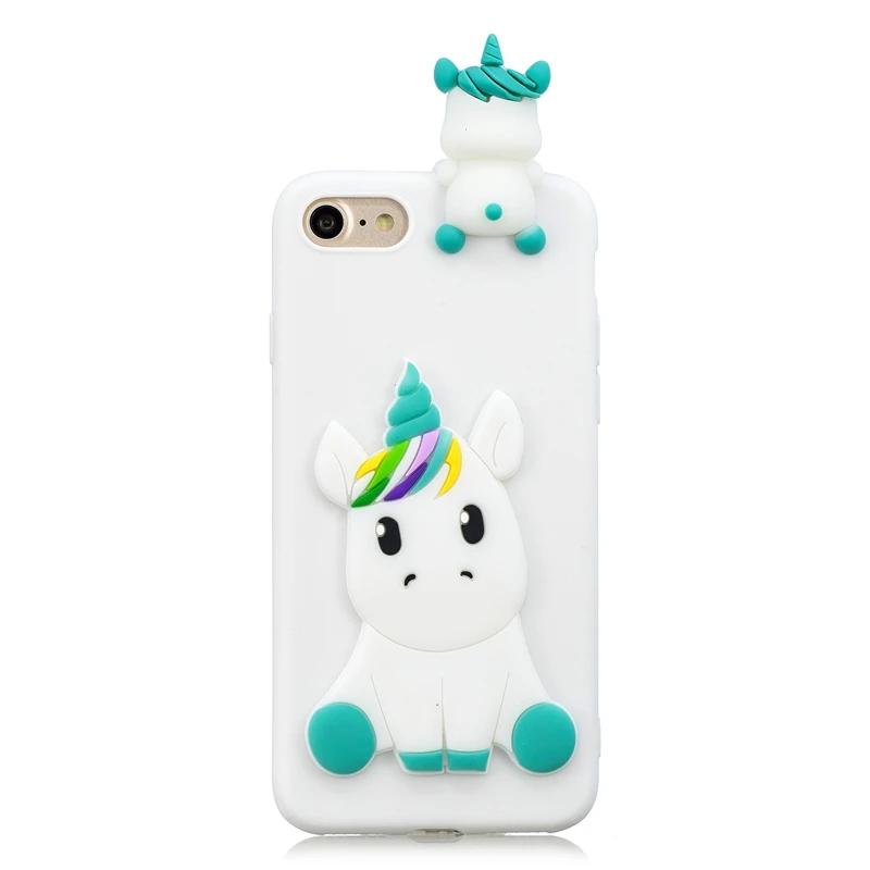 Чехол на для iPhone 5 5S SE iPhone 7 Чехлы 3D единорог силиконовый чехол для Coque iPhone X 6 s 8 плюс Чехол для телефона Capinha Funda для женщин