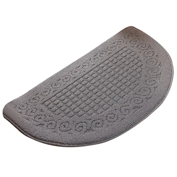 

Hallway Anti Slip Kitchen Office Floor Mat Bathroom Semicircle Shape TPR Doormat Jacquard Weave Vintage Entrance Door Bedroom