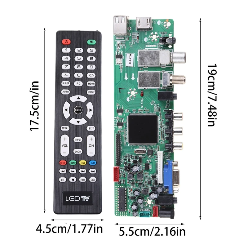 DVB-S2 DVB-S2 DVB-T2 DVB-C Digital Signal ATV Maple Driver LCD Remote Control Board Launcher Universal Dual USB Media QT526C T.