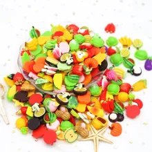 

Fruit Vegetable Series Flat Bottom Acrylic Child Education Refrigerator Wall Decoration DIY Handmade Home Clothing Toys 20pcs