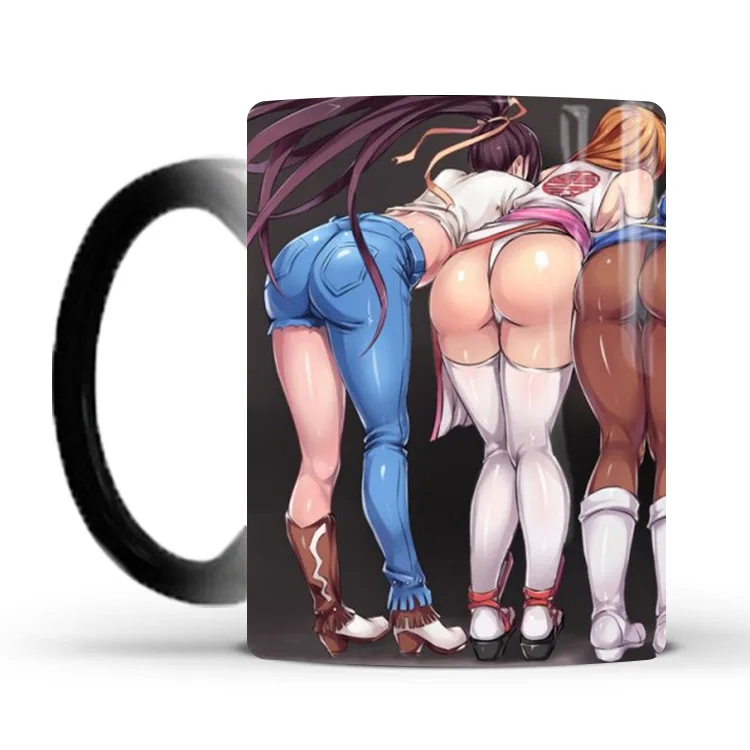 Sexy Butt Mug Anime Game Coffee Tea Heat Sensitive 350ml Changing Color Magic Funny Gift |