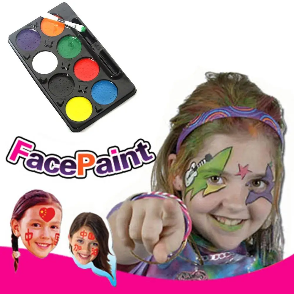 

Funny Harmless DIY COSPLAY Clown Painting Make Up Palette Face Body Paint 8 Colors Halloween