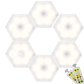 

LED Under Cabinet Lighting with Remote, Diamond Wireless LED Lights Closet Light Battery Operated 4000K Natural 6 Pack