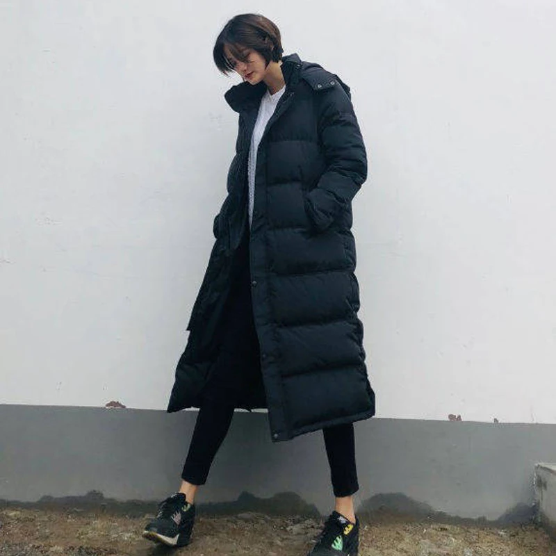 Парка пальто зимняя удлиненная женская куртка меховой воротник с капюшоном