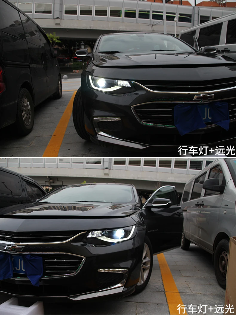 Автомобильный Стайлинг фар для Chevrolet Malibu XL- светодиодный фары для Malibu XL налобный фонарь светодиодный DRL+ Динамический сигнал поворота Bi
