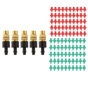 

100X Mini 180 Degree And 360 Degree Grassland Garden Lawn Watering Spray Nozzle Sprinkler Irrigation Tool And 5X Hydroponics Spr