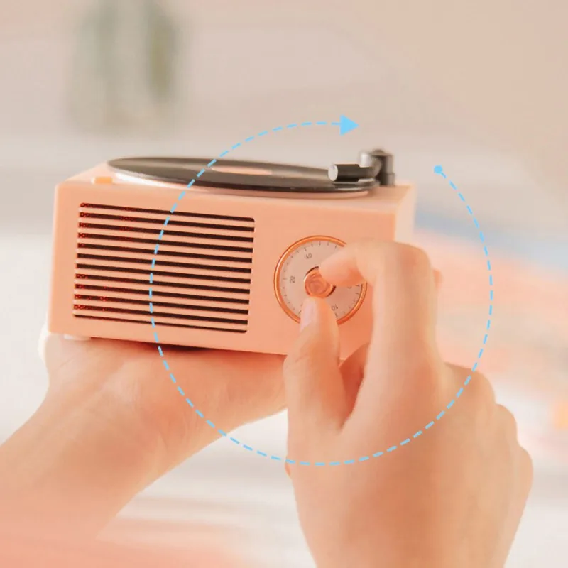 Ретро атомный виниловый рекордер Bluetooth 5,0 динамик Настольный беспроводной многофункциональный голосовой ящик Поддержка TF карты