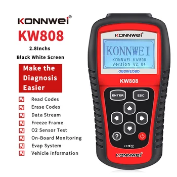 

KONNWEI KW808 OBD Car Scanner OBD 2 Auto automotive Diagnostic Scanner Tools Auto Scanner Engine Code Reader support CAN J1850