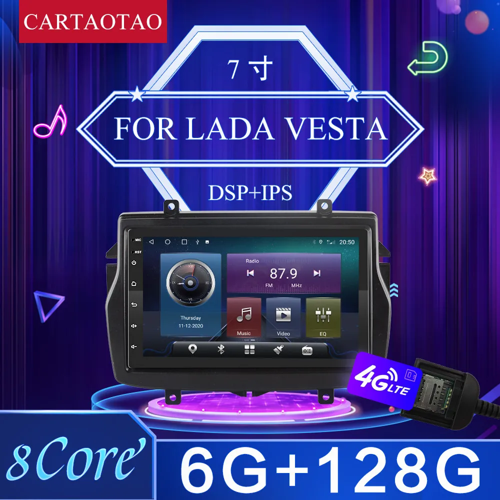 Автомагнитола 2 din на Android 10 с GPS-навигацией мультимедийный проигрыватель для LADA