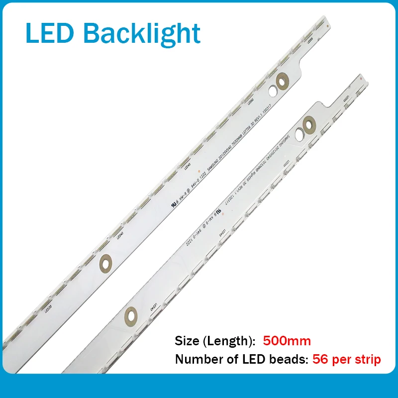 New Kit 2 PCS 56LED 500mm LED backlight strip for Samsung UA40ES5500R 2012SVS40 7032NNB RIGHT56 LEFT56 1