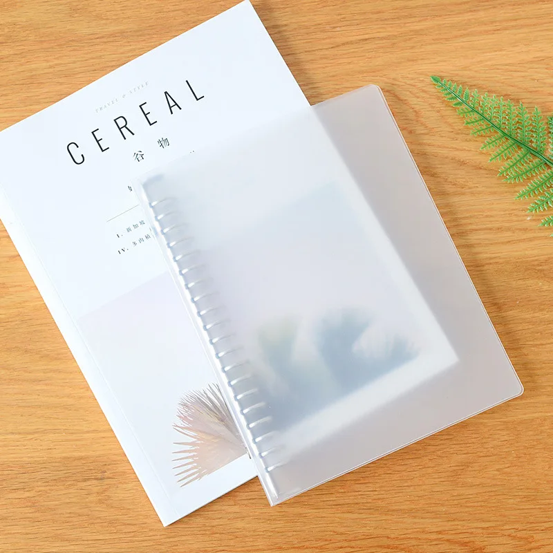 

A4/B5/A5 Stationery Simple Life PP Loose-leaf Folder Clip Conference Multi-page Folders Transparent Document Organizer