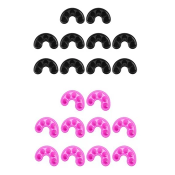 

20 Pcs Manicure Bowl, Nail Soaking Tray Bowl for Art, Polishing, Remover, Treatment - Manicure Spa Tool Black& Rose Red