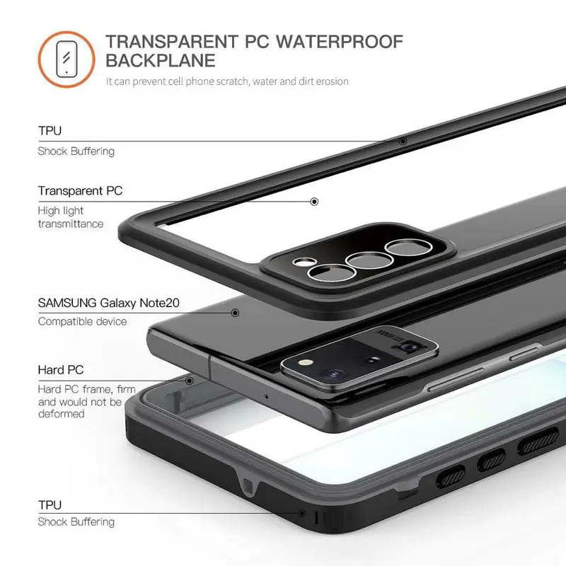 S20 FE IP68 Diving Swim Proof Cover For Samsung Galaxy S20 FE Shockproof Case Swimming Waterproof Outdoor Sport Cover S20 Lite