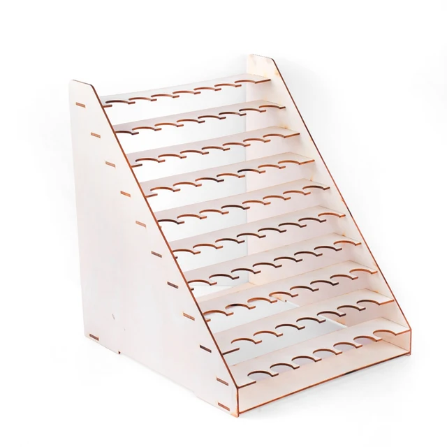 Wooden Organizer Tattoo Paint Bottles Display Rack Brushes Holder Stand Epoxy Microblading Storage Model Tool #1 2