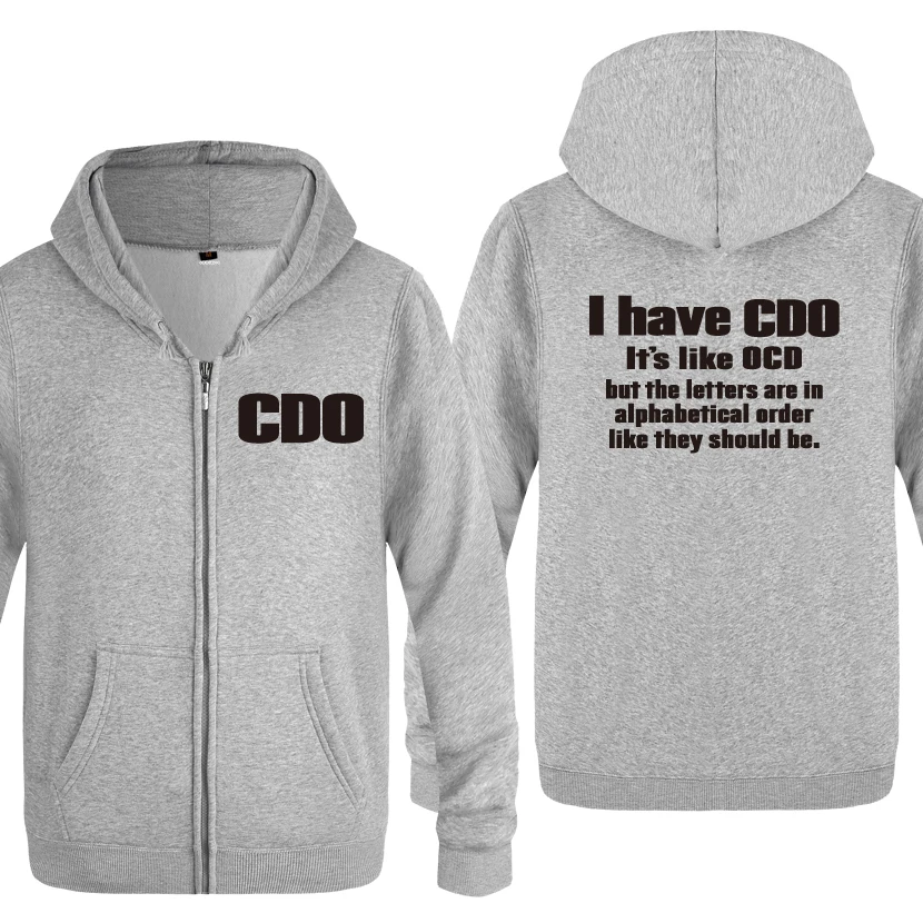 HUIY HET У меня есть CDO это как OCD Новинка креативные толстовки мужские мужские флисовые кардиганы на молнии толстовки с капюшоном - Цвет: HUIY HET