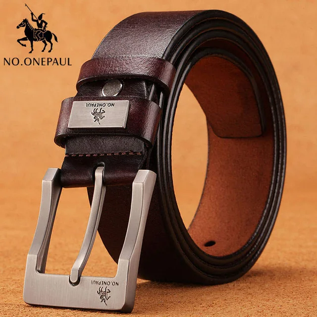 Z333 Coffee 3.8CM NO. ONEPAUL кожаный ремень мужской пояс-кушак Мужской ремень с пряжкой необычные винтажные джинсы мужской ремень из натуральной кожи ремни - Цвет: Z333 Coffee 3.8CM