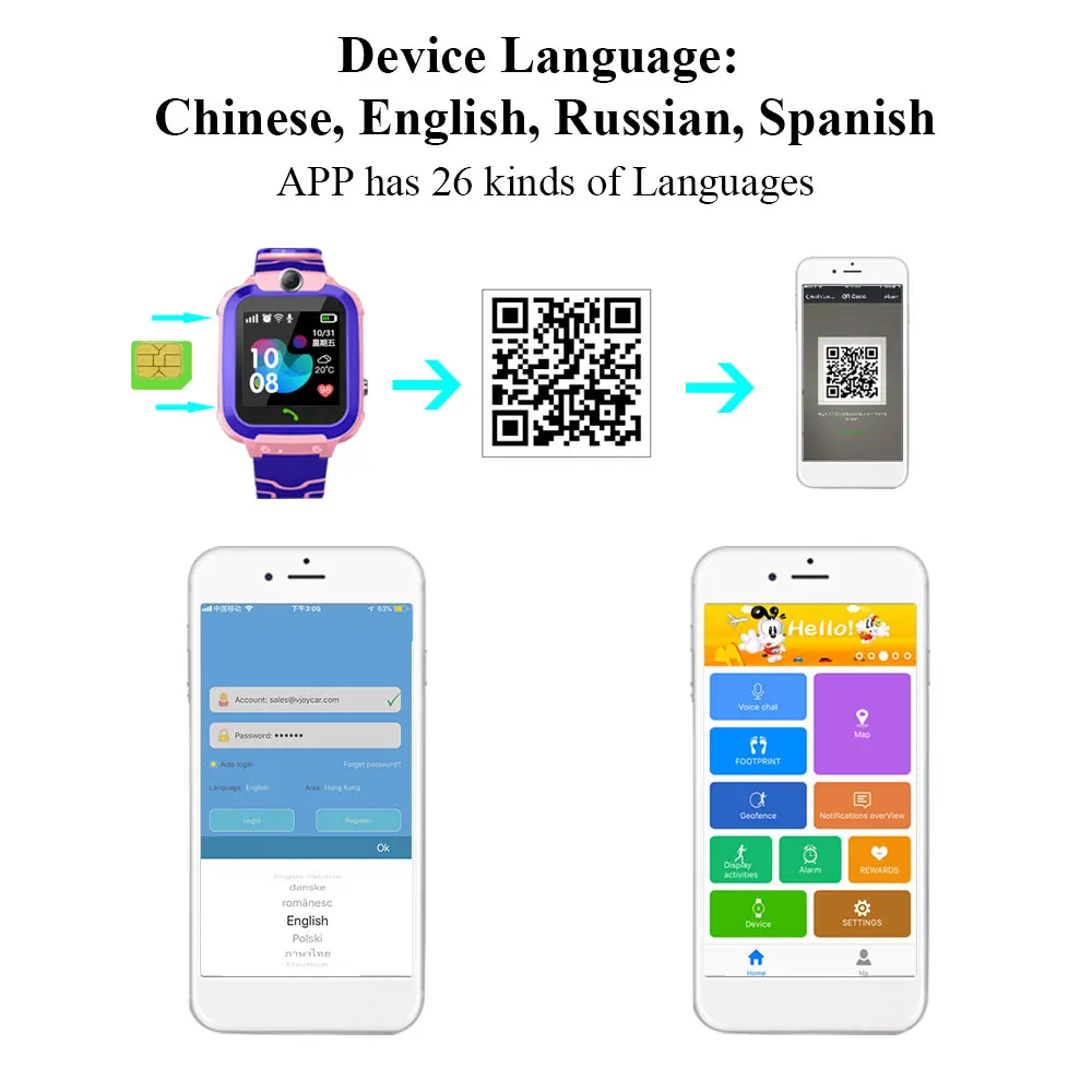 Q12 waterproof smart watch kids waterproof  6