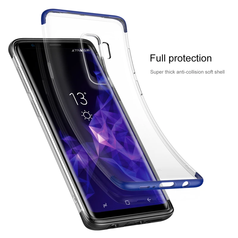Чехол Baseus для Samsung Galaxy S9 Plus ультратонкий прозрачный мягкий силиконовый чехол из