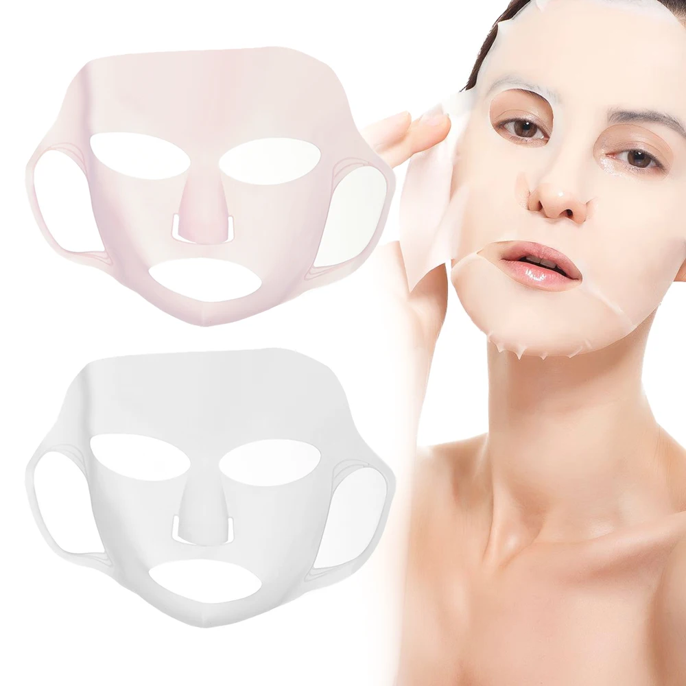 

Silicone Face Mask For The Face Sheet Mask Anti-Off Mask Ear Fixed Prevent Essence Evaporating Reusable Face Mask Skin Care Tool