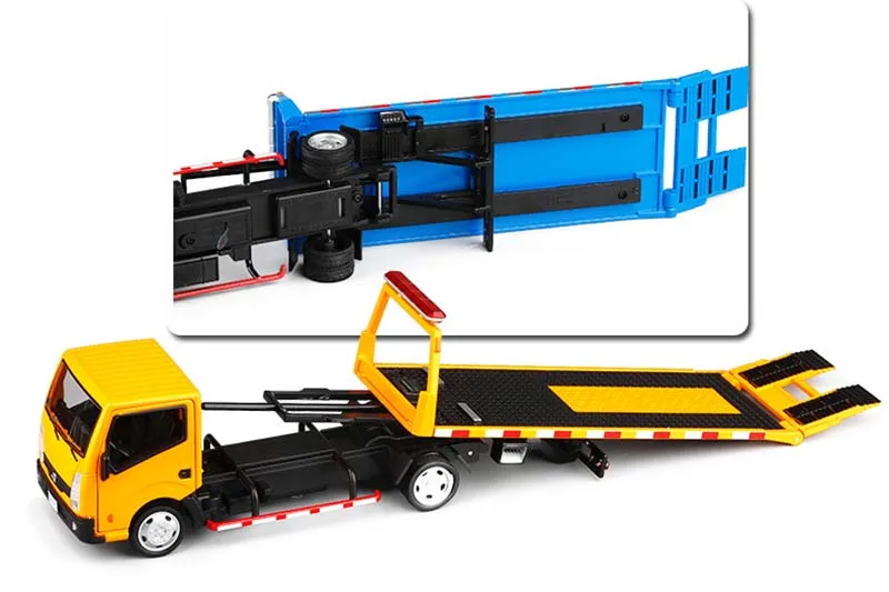 1/32 сплав спасательный трейлер транспортный грузовик модель автомобиля игрушечный автомобиль литой под давлением вытяжной задний звуковой светильник игрушечный автомобиль