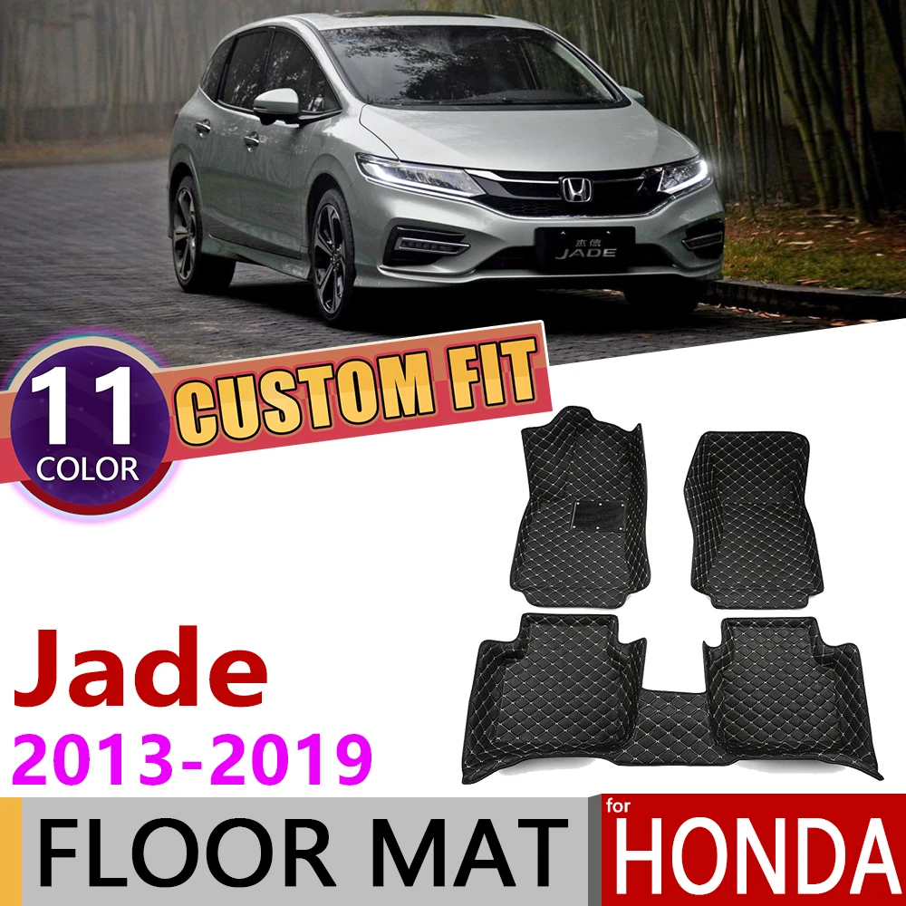 Кожаные автомобильные коврики на заказ для Honda Jade 2013 ~ 2019 5 6 сидений водостойкий