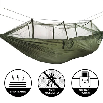 

Camping/garden Hammock Swing Hanging Bed With Mosquito Net Outdoor Furniture 1-2 Person Hanging Bed Sleep Swing Hammock