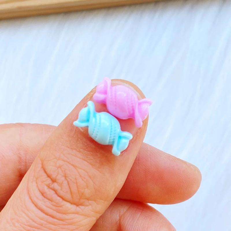 Lot De 100 Bonbons Artificiels En Résine - Perles Plates Décoratives Pour Scrapbooking, DIY, Déco