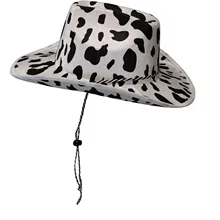 2021 New Arrival Cow Pattern Womem Men Western Cowboy Hats Summer Wide Brim Basin Hats Versatile Sun Hat Sombrero Caps #4